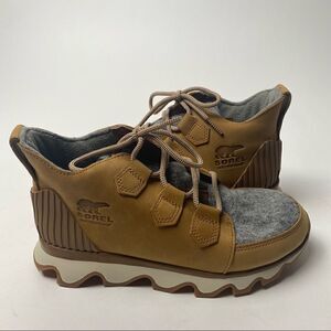 Sorel Kinetic Caribou Boots Sneakers Camel Brown Quarry Grey